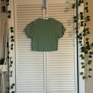 SET Active Sage Green Crop Top
